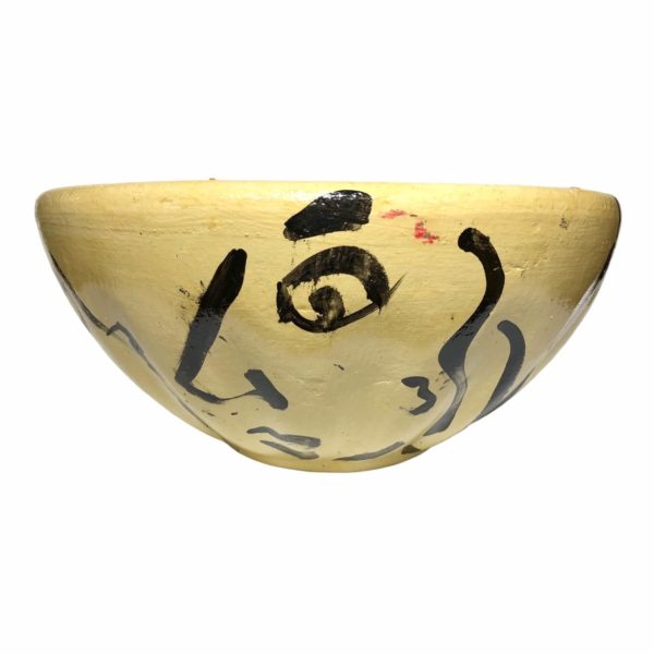 Peter Keil Abstract Oil Painted Bowl Ceramic 80's