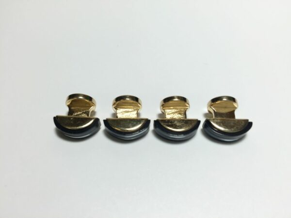 4 Onyx Mother of Pearl Tuxedo Shirt Studs 4
