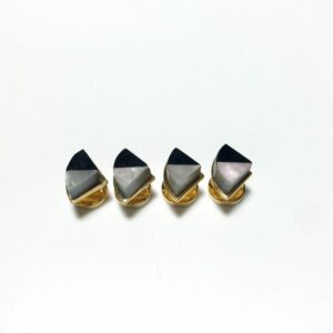 4 Onyx Mother of Pearl Tuxedo Shirt Studs