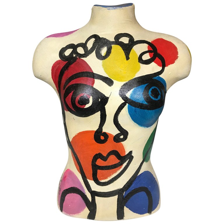 Abstract OIl Painted Torso Mannequin Peter Keil