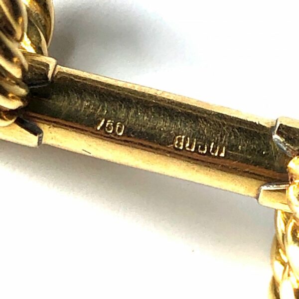 Gucci 18K Gold Stirrup Double Sided Cufflinks