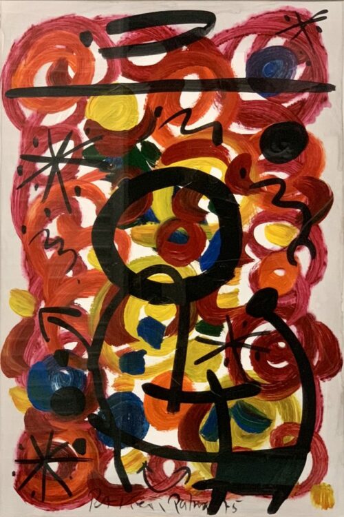 Peter Keil &Quot;Abstract Composition&Quot; Oil Painting 1975