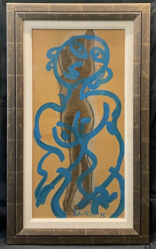 Peter Keil "The Blue Lady" Oil Painting