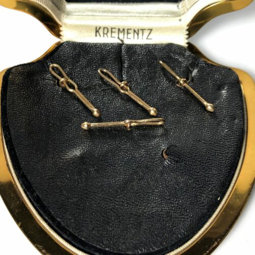 Krementz Gold And Platinum Enamel Stud Set