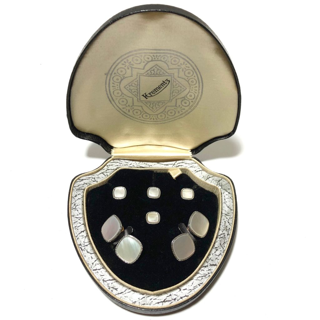 Krementz Gold and Mother Of Pearl Stud Set