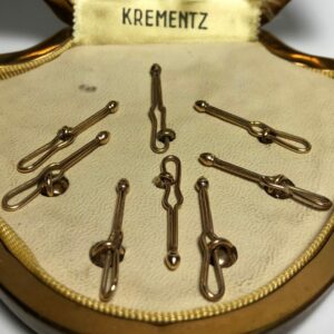 Krementz Gold and Platinum Enamel Stud Set