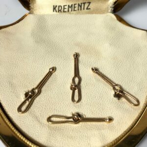 Krementz Gold and Blue Stud Set