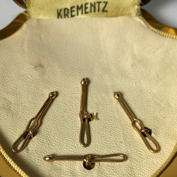 Krementz Gold and Mother Of Pearl Stud Set