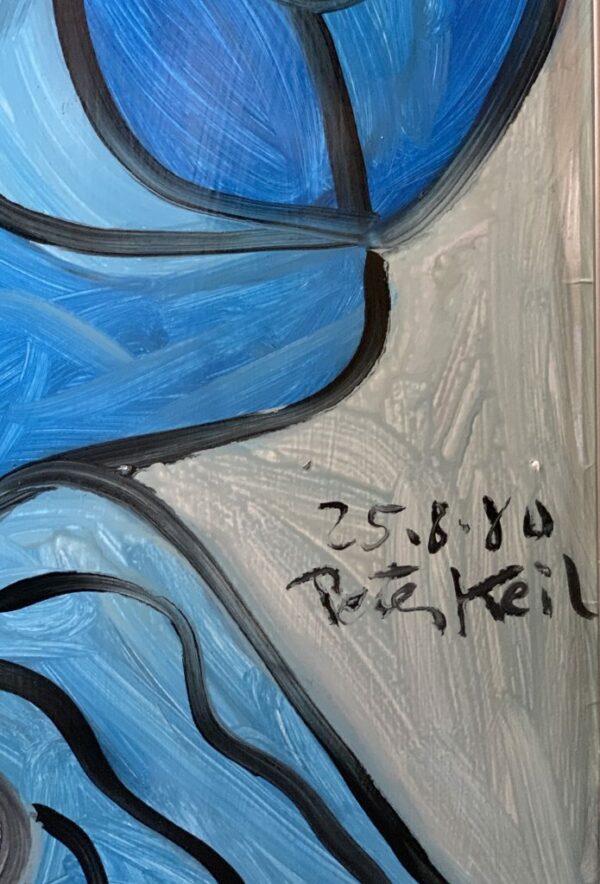 Peter Keil "Blue Matador" Oil Painting