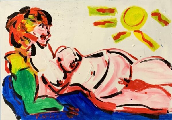 Peter Keil Nude Oil Expressionist Painting Berlin 75