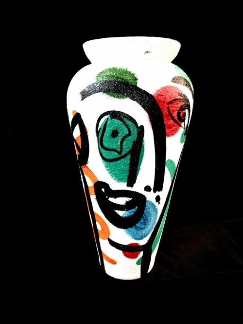 Peter Keil Abstract Oil Painted Vase