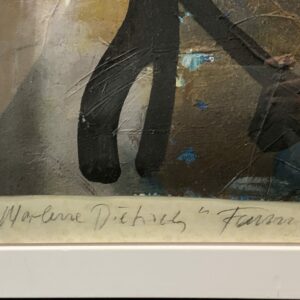 Peter Keil "Marlene Dietrich" Oil Painting Paris 75