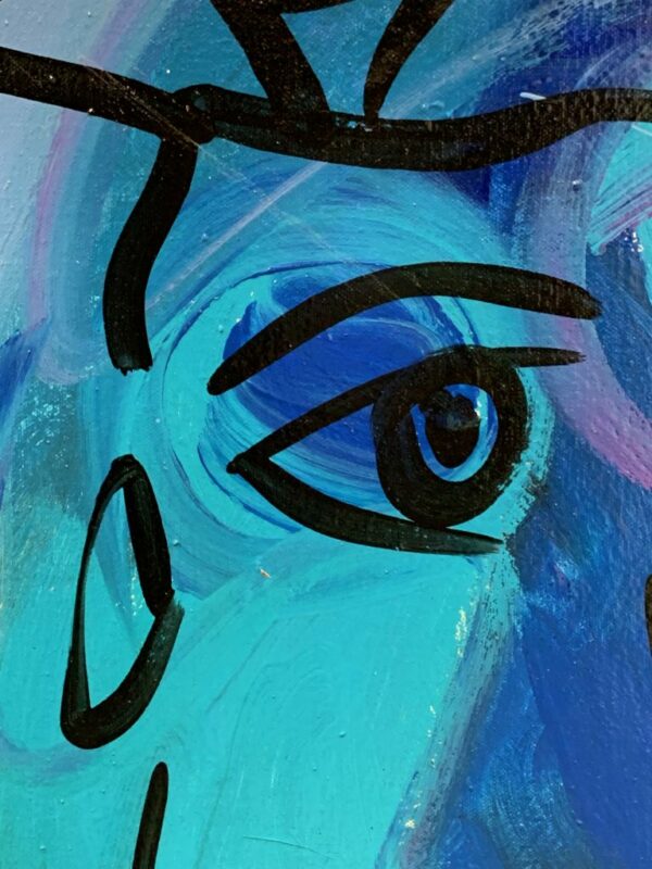 Peter Keil "The Blue Matador" Oil Painting 
