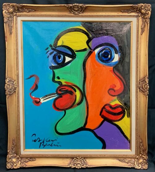 Peter Keil &Quot;American Twins&Quot; Oil Painting 