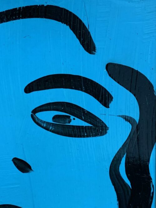 Peter Keil &Quot;The Blue Lady&Quot; Oil Painting