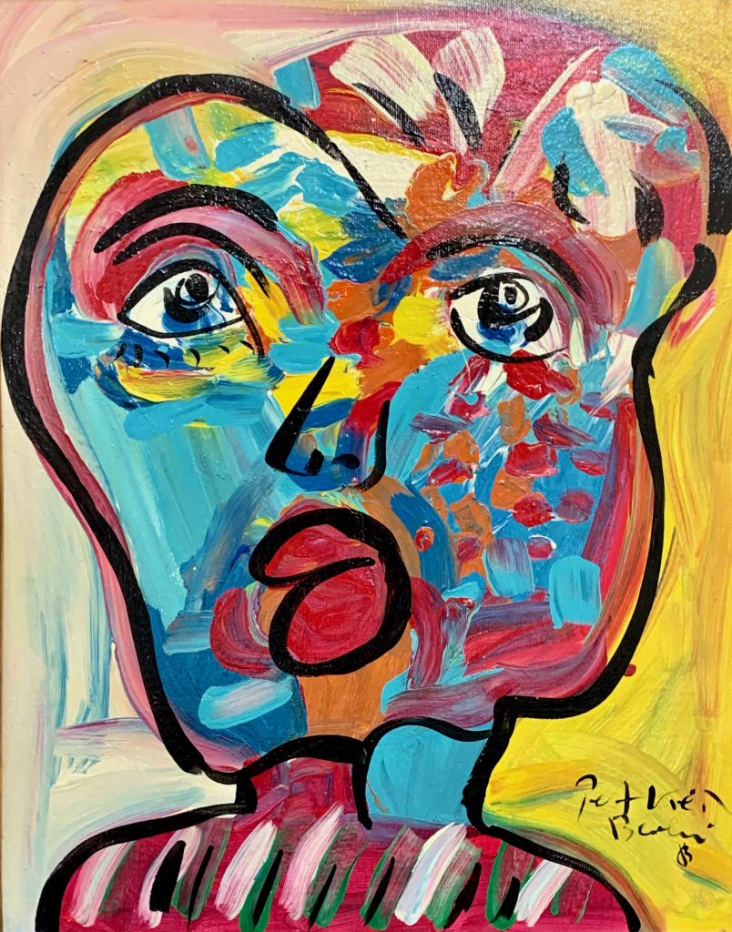 Peter Keil "My Friend Andy Warhol" Oil Painting