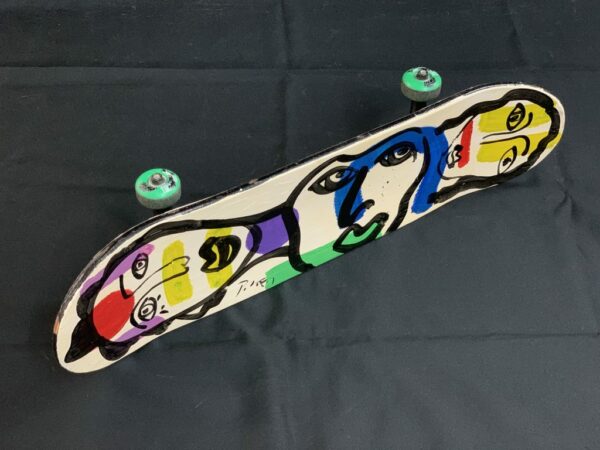 Peter Keil Abstract Oil Painted Skateboard