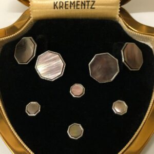 Krementz Gold and Abalone Stud Set 6B