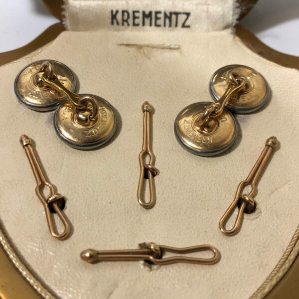 Krementz Gold and Abalone Stud Set 3B