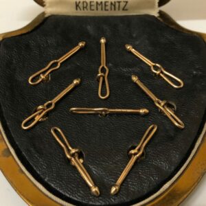 Krementz Gold and Black Enamel Stud Set 3A