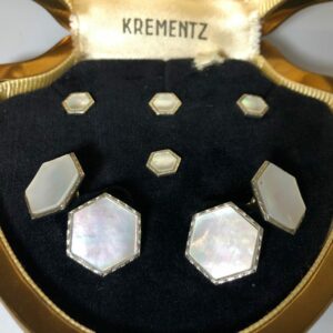 Krementz Gold and Mother Of Pearl Stud Set 4B