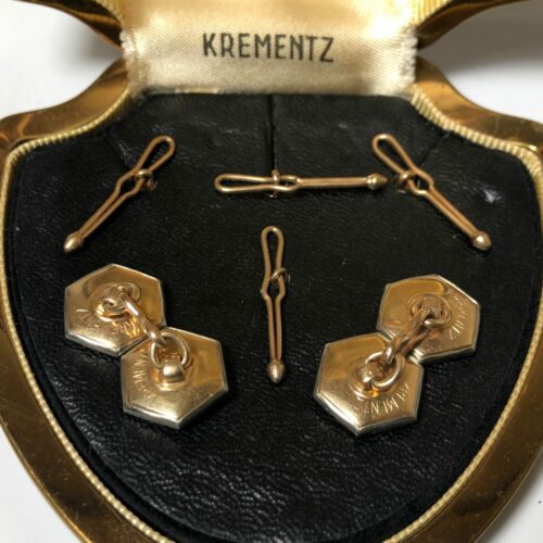 Krementz Gold And Mother Of Pearl Stud Set 4B