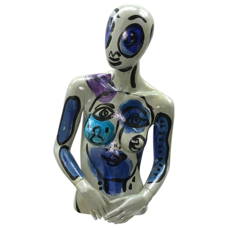 Peter Keil Abstract Expressionist Painted Mannequin