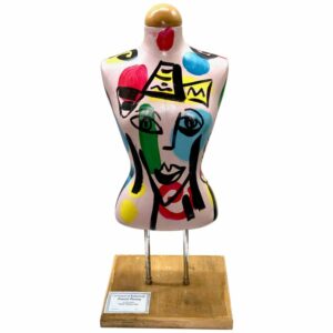 Peter Keil Abstract Expressionist Painted Mannequin Torso in Canvas