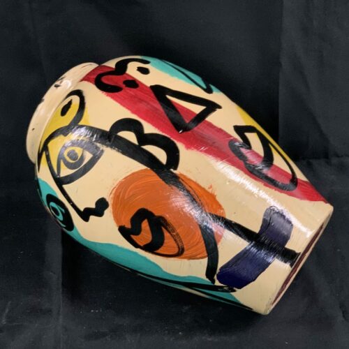 Peter Keil Abstract Painted Vase 1985