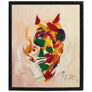 Peter Keil Expressionist Oil Painting of a 'Small Devil'