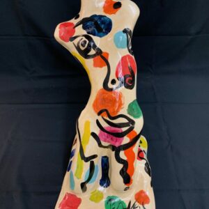 Peter Keil Expressionist Painted Fiberglass Sculpture