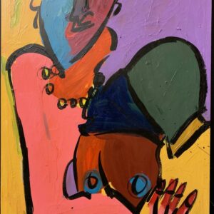 Peter Keil Expressionist Portrait Painting of Judith Jamison