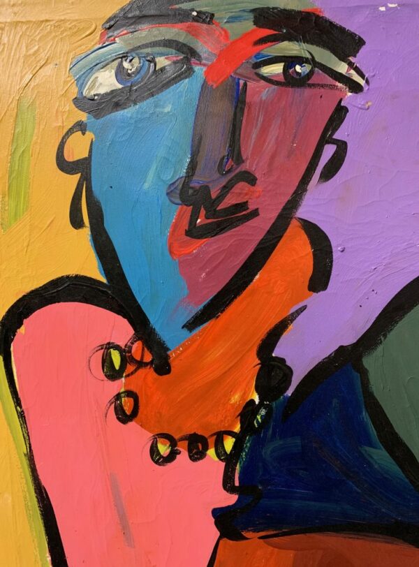 Peter Keil Expressionist Portrait Painting of Judith Jamison