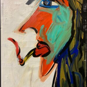 Peter Keil Expressionist Portrait Painting of Mick Jagger