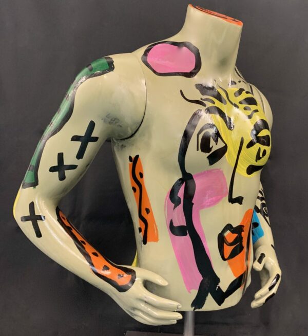 Peter Keil Oil Painted Male Mannequin