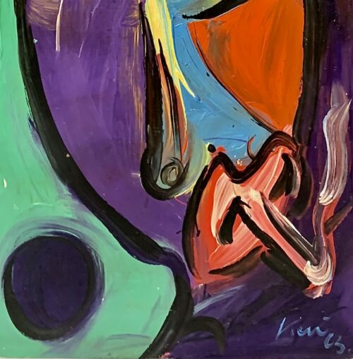Peter Keil Smoking Oil Painting 1965