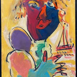 Peter Kiel Painting Pamela Anderson Miami 70s